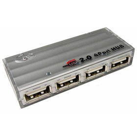USB 2.0 4-Port Hub With Powerusb 