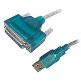 6' USB To Parallel DB25 Female Printer Cableusb 