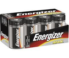 D Cell Alkaline Battery Bulk Pack - 8-Packcell 