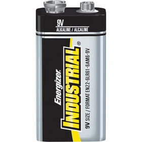 9V Industrial Strength Alkaline Battery, 625mAh - 12-packindustrial 