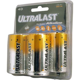 D Cell Alkaline Battery Retail Pack - 4 Packcell 
