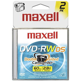 8cm Rewritable Double-Sided DVD-RW For Camcorders - 2 Pack