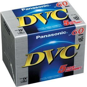miniDV Videocassette - 60 Minutes, 5 Pack