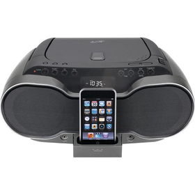 Portable Speaker System With CD Player, AM/FM Radio And iPod Dockportable 