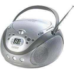 Silver Portable CD Player With AM/FM Tuner