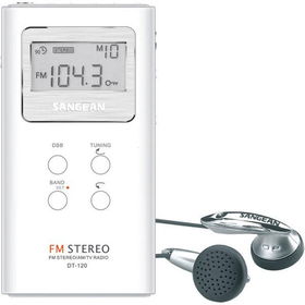 White Pocket AM/FM Receiverwhite 