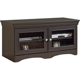 48" Flat Panel Black Finish Wood HDTV Credenza