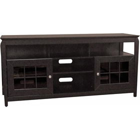 60" Wide Wood Flat Panel Hi-Boy AV Credenza - Black