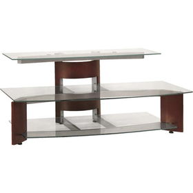 50" 3-Shelf Mahogany Flat Panel HDTV Stand