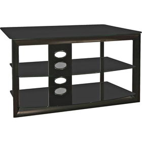 37" Black Wide Flat Panel HDTV Stand