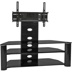 55" 3-Shelf Flat Panel HDTV Stand With Built-in Mountshelf 