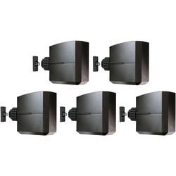 Surround Sound Speaker Wall Mount, 5 Pack - Blacksurround 