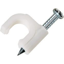 RG-6 Cable Clips - White Singlecable 