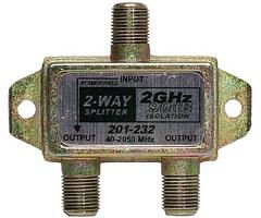 2.5GHz 90dB Satellite Splitters - 2-Wayghz 