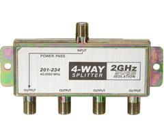 2.5GHz 90dB 4-Way Satellite Splitters - 4-Wayghz 