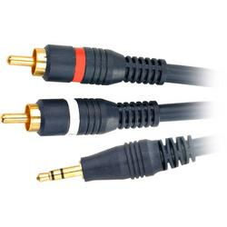 6' Python Series 3.5mm To 2 RCA Male Y-Cablepython 