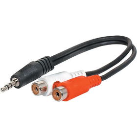 6"" 3.5mm Stereo Female To 2 RCA Male Adapterstereo 