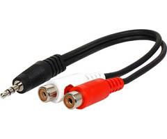 6"" 3.5mm Stereo Male To 2 RCA Female Adapterstereo 