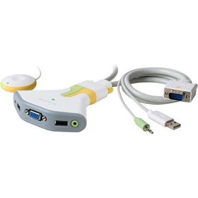 2-Port Flip KVM Switch with Remote and Audioport 