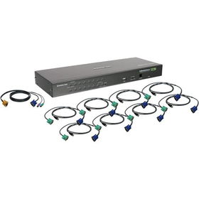 4-Port Dual View Dual-Link DVI KVMP Switch with Audio, Peripheral Sharing and Cablesport 