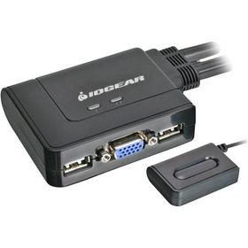 2-Port USB KVM Switch with Cables and Remoteport 
