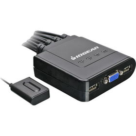4-Port USB Cable KVM Switch With Cables And Remoteport 