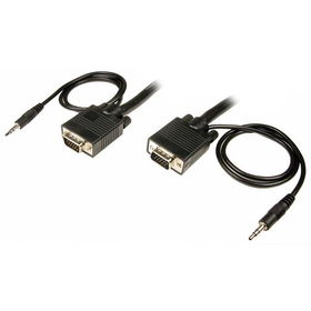 25' SVGA Cable Male-To-Male With Audiosvga 