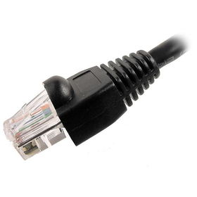 14' Snagless Molded Boot CAT5e Patch Cable - Blacksnagless 