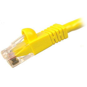 14' Snagless Molded Boot CAT5e Patch Cable - Yellowsnagless 