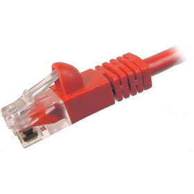 25' Snagless Molded Boot CAT5e Patch Cable - Redsnagless 
