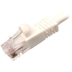 25' Snagless Molded Boot CAT5e Patch Cable - Whitesnagless 