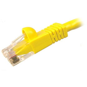 25' Snagless Molded Boot CAT5e Patch Cable - Yellowsnagless 