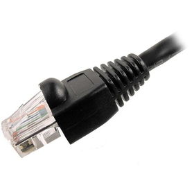 50' Snagless Molded Boot CAT5e Patch Cable - Blacksnagless 