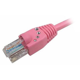 14' Ka-Bling Pink CAT 5e Patch Cable With Bling And Snagless Bootbling 