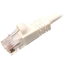 14' Snagless Molded Boot CAT6 Patch Cable - Whitesnagless 