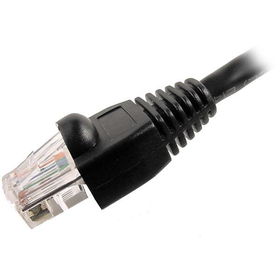 25' Snagless Molded Boot CAT6 Patch Cable - Blacksnagless 