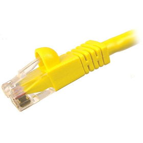25' Snagless Molded Boot CAT6 Patch Cable - Yellowsnagless 