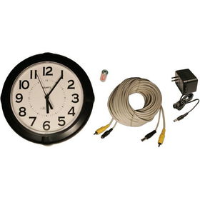 Covert Clock Camera With Pinhole Lens - Black & Whitecovert 