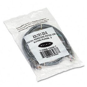 CAT5e Snagless Patch Cable, RJ45 Connectors, 3 ft., Graybelkin 