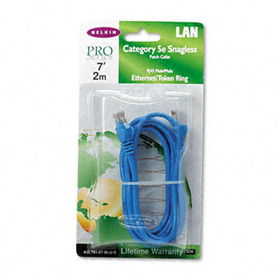 CAT5e Snagless Patch Cable, RJ45 Connectors, 7 ft., Bluebelkin 