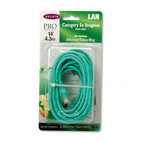 Belkin A3L79114GRNS - CAT5e Snagless Patch Cable, RJ45 Connectors, 14 ft., Greenbelkin 