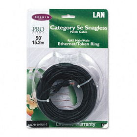 CAT5e Snagless Patch Cable, RJ45 Connectors, 50 ft., Blackbelkin 