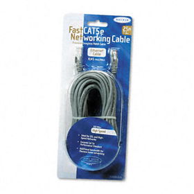 FastCAT 5e Snagless Patch Cable, RJ45 Connectors, 25 ft., Graybelkin 