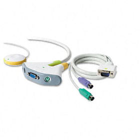 Two-Port KVM PS/2 Switch w/Built-In Cables, 8-ft.belkin 
