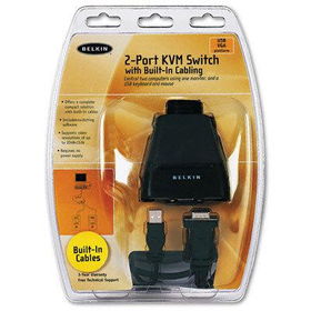 Belkin F1DK102U - 2-Port Keyboard/Video/Mouse (KVM) Switch for USB Computersbelkin 