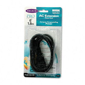 Pro Series Computer-Style AC Power Extension Cable, 6 ft.belkin 
