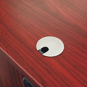 Optional Grommet For Worksurfaces, Brushed Nickel Finishbasyx 