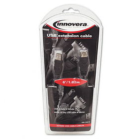 2.0 USB Extension Cable, AM/AF, 6 ft, Blackinnovera 