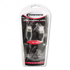 2.0 USB Extension Cable, AM/AF, 10 ft, Blackinnovera 