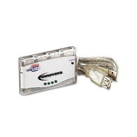 Innovera 37702 - Four-Port Portable Mini USB 2.0 Hub, 480MBps Transfer Rateinnovera 